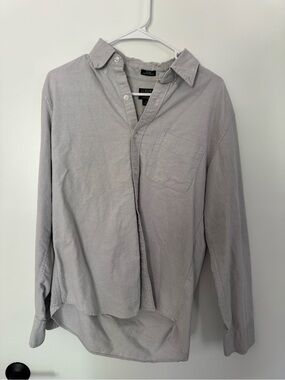 J. Crew Light Gray Casual Button-Down Shirt